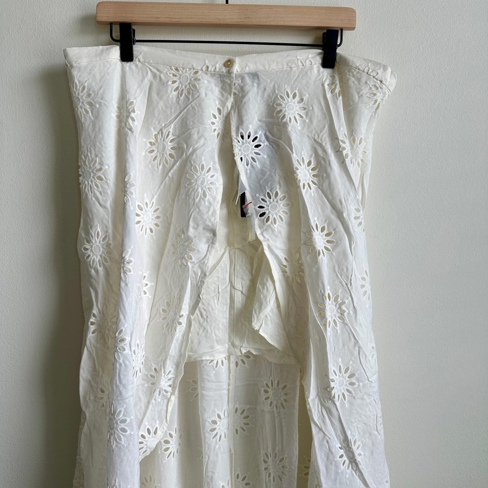 Women’s White Eyelet Maxi Skirt by - Picture 2 of 10
